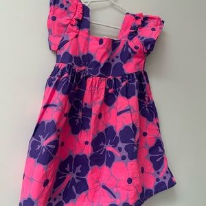 Bright pink and purple dress